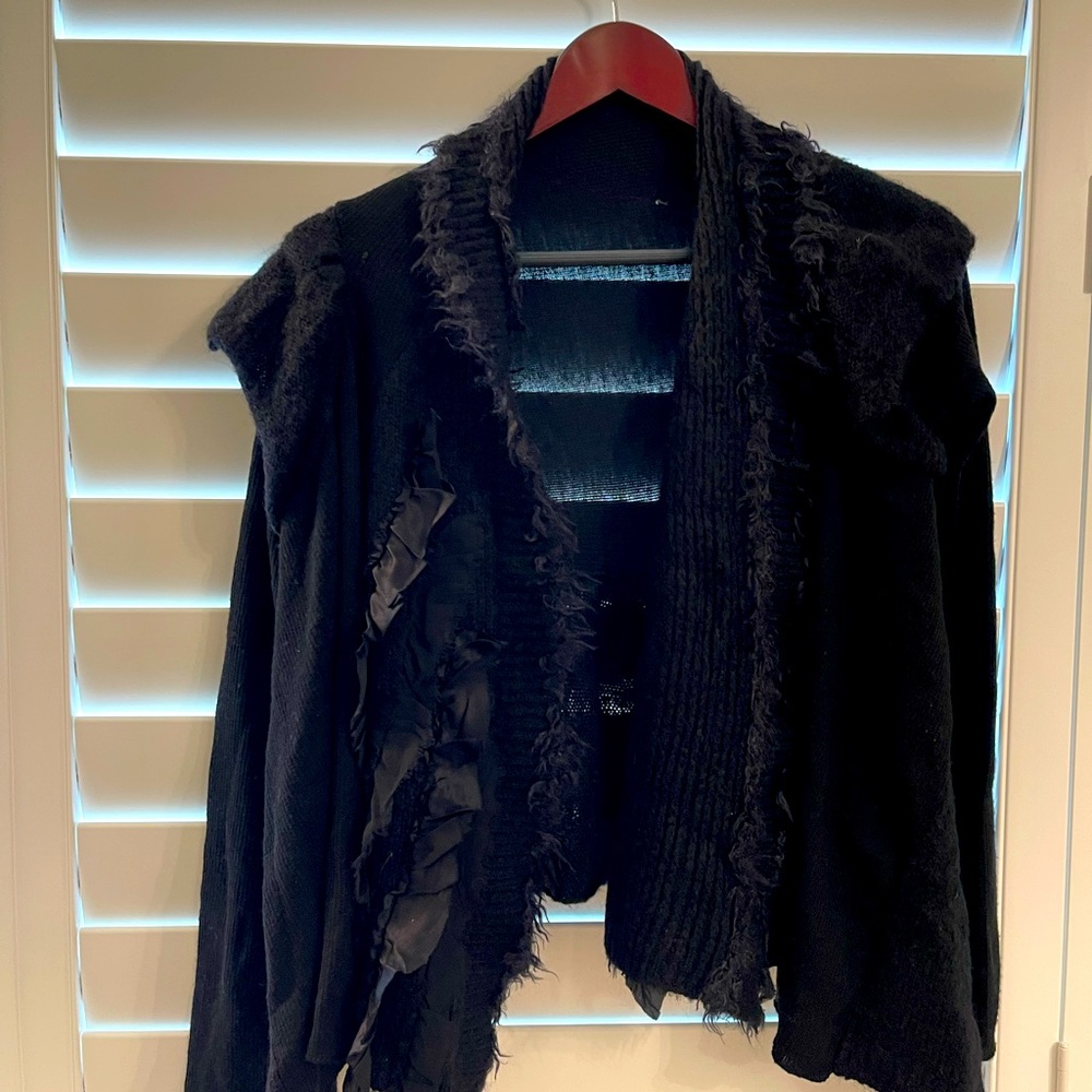 Anthropologie soft black, loose & flowy cardigan sweater